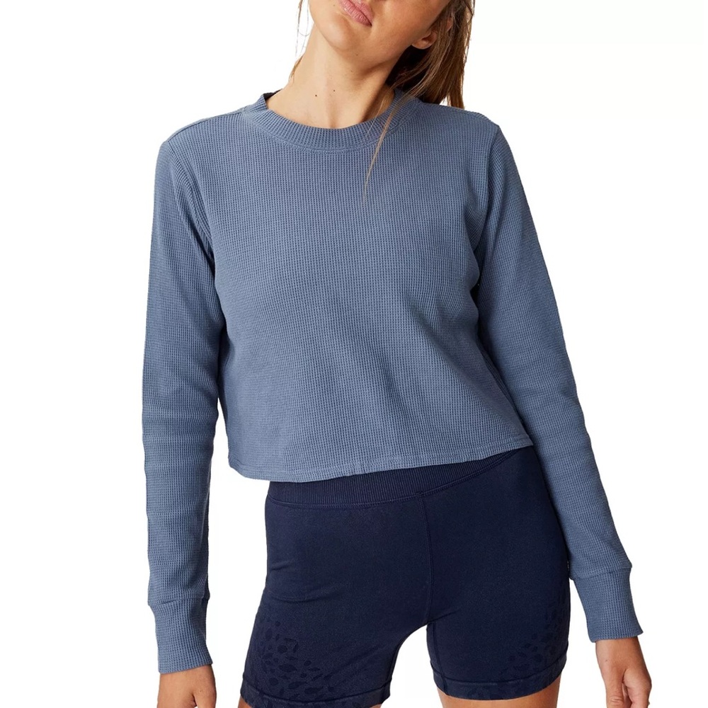 Cotton On Women's Cross Back Waffle Long Sleeve Top